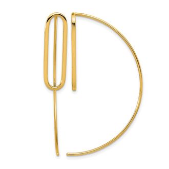 Diamond2Deal 14K Yellow Gold Threader Drop Dangle Earrings