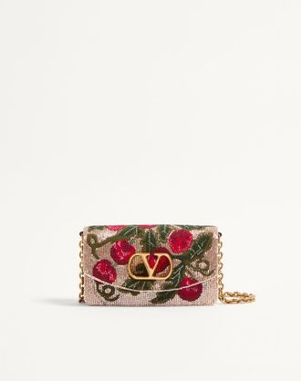 Valentino Garavani Clutch A Spalla Valentino Garavani Vain Ricamata Con Motivo Cherryfic Donna BEIGE/MULTICOLOR UNI
