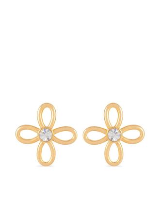 Susan Caplan Vintage 1990s Rediscovered clip-on earrings - Gold