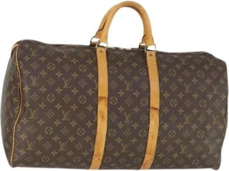 Louis Vuitton Pre-owned Weekend Bags, female, Brown, Size: ONE SIZE Pre-owned Canvas Weekend Bag