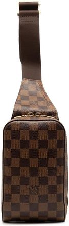 Louis Vuitton Borsa a tracolla Geronimos in tela Damier Eb&egrave;ne 2005 - Marrone