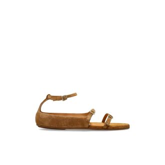 Mars&egrave;ll Flat Sandals, female, Beige, Size: 9 1/2 US Traccia Suede Sandals