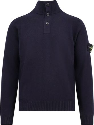 Stone Island Certified Virgin Wool Blend Sweater-Uomo