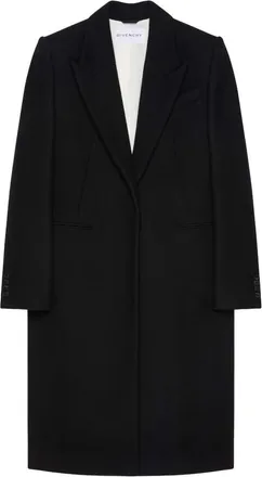 Givenchy Jassen, Dames, Zwart, M, Wol, Getailleerde wollen jas