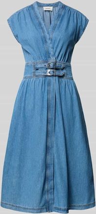 BA&SH Midikleid in Denim-Optik Modell Love in Blau, Gr&ouml;&szlig;e XS