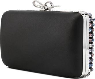Self Portrait Womens Chainmail Crystal-Embellished Mini Clutch Bag Ss26 W