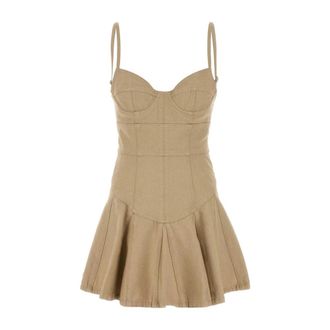 Dsquared2 Short Dresses, female, Beige, Size: 2XS Denim Mini Dress