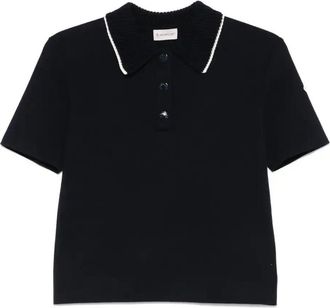 Moncler Knitted Polo Top - Womens - Cotton