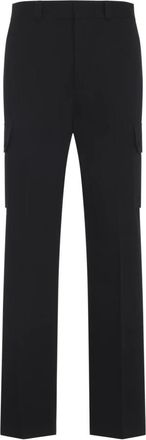 Givenchy Broeken, Heren, Zwart, M, Katoen, Gabardine Broek