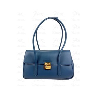 Coccinelle C-Me Lock Bauletto Grande - female - Coccinelle - Shoulder Bags - Blue - ONE SIZE - Bags