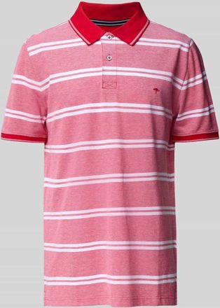 Fynch-Hatton Fynch-Hatton Regular Fit Poloshirt mit Label-Stitching in Rot, Größe 3XL