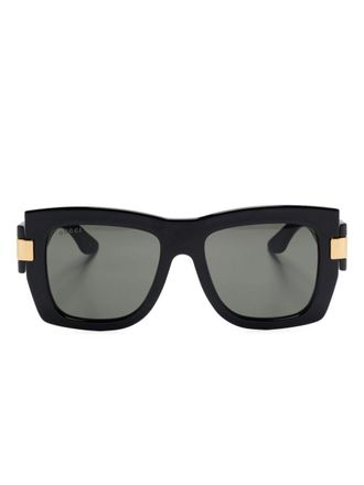 Gucci Zonnebril met oversized montuur - Zwart