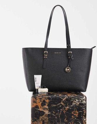 Michael Kors Quinn - Borsa shopping grande nera-Nero