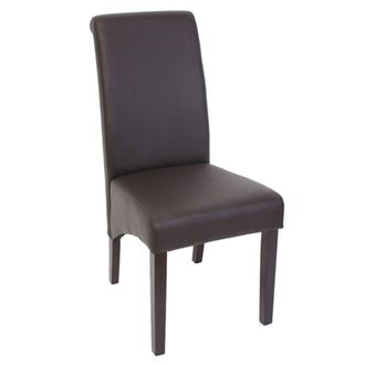 Hhg Hhg - Nunca Usado] Lote De 2 Sillas De Comedor Silla De Cocina Silla M37, Polipiel Mate, Marr&oacute;n, Patas Oscuras