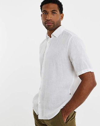 HUGO BOSS Linen Shirt - White