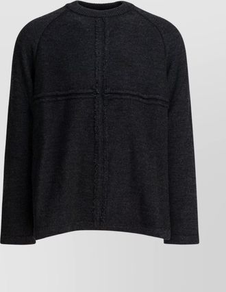 Comme Des Gar&ccedil;ons long sleeve textured knitwear with ribbed neckline