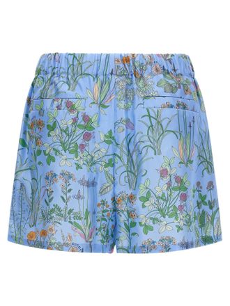 Gucci Womens Blue Silk Bermuda Shorts