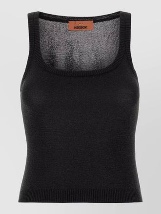 Missoni viscose tank top scoop neck sleeveless