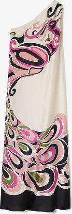 La DoubleJ Langes asymmetrisches Seidentwillkleid Roy Phoenix Plac&eacute;e