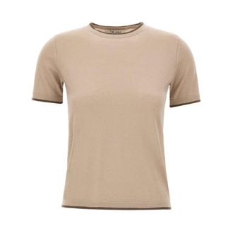Max Mara Camiseta MC - Tops - Mujer - Beige - M