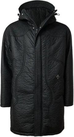 A-Cold-Wall* Crinkle Puffer With Storm Hoody Jacket Black ACWMO032B-BLACK