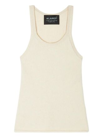 Alanui ribbed finest tank top - Neutrals