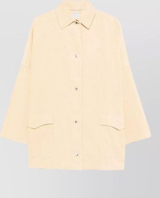 Toteme corduroy overshirt jacket flap pockets