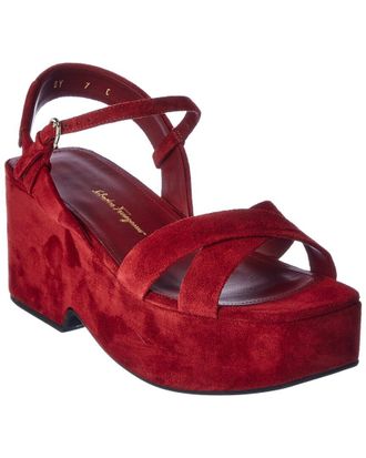 Ferragamo Dnu Pack Ferragamo Suede Platform Sandal