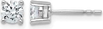 Diamond2Deal 14k Gold 3/4 ct Round Lab Grown Diamond Stud Earrings VS Clarity, D-E Color