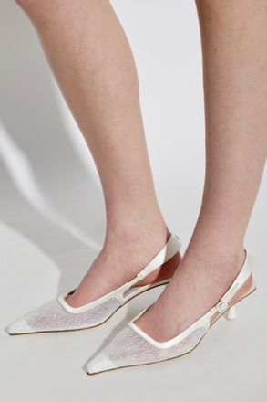 Jimmy Choo London Satin High-heeled Shoes Amel, Womens, White