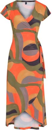 Lygia & Nanny wrap print dress - Orange