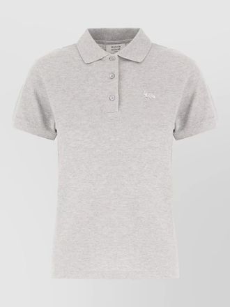 Maison Kitsun&eacute; straight fit piquet polo short sleeves