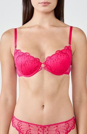 Etam Nayade N&deg;4 Classique Embroidered Underwire Bra in Petunia at Nordstrom, Size 32D