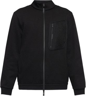 Moncler Logo Cotton Zip-Up Sweatshirt - Heren - Vesten met rits - Zwart - XL - Katoen - Hoodies & sweatvesten