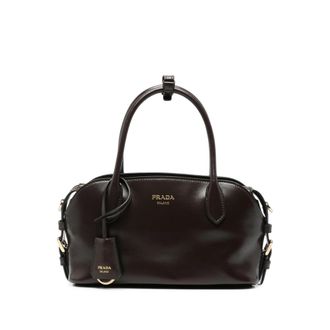 Prada Logo-print Leather Tote Bag
