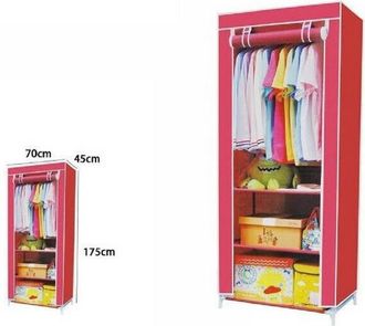 Trade Shop Trade Shop - Armadio Guardaroba Tessuto Tnt 70 X 45 X 175cm Cabina Appendiabiti Acciaio 69067
