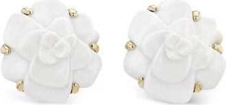 Chanel Orecchini a clip Camelia - Bianco