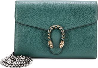 Gucci Dionysus Chain Wallet Leather with Embellished Detail Small crossbody bag - Groen