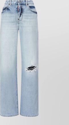 Dsquared2 wide-leg distressed jeans belt loops