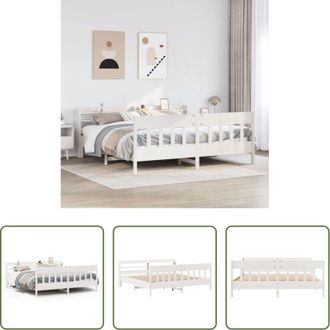 vidaXL Letto con testiera - Letto senza Materasso Bianco 180x200 cm Legno Massello di Pino