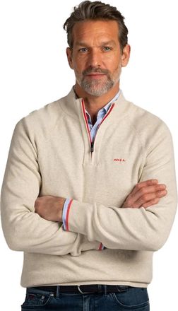 N-Z-A- NEW ZEALAND AUCKLAND New Zealand half zip trui beige