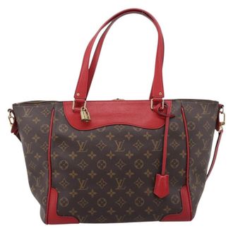 Louis Vuitton Estrela Nm Monogram Canvas With Leather Brown Canvas Handbag (Pre-Owned)