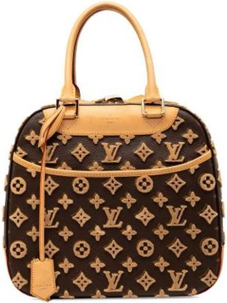 Louis Vuitton Tweedehands Canvas Louis Vuitton tassen - Dames - Vintage Handtas - Bruin - ONE Size - Vintage