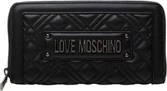 Love Moschino Damesportemonnee met muntvak - Dames - Portefeuilles - Zwart - ONE Size - Leer - Accessoires