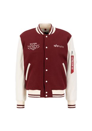 Alpha Industries Bomberjacke ALPHA INDUSTRIES Varsity Air Force Jacket, Herren, Gr. XXL, rot (burgundy), Obermaterial: 100% Polyester, Jacken Bomberjacke