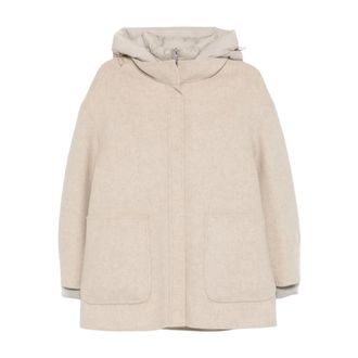 Moorer Natisha-CWB - Dames - Jassen - Beige - Maat: S Wol