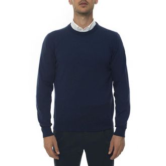 Kiton Round-neck Knitwear, male, Blue, L, Luxurious Cashmere Jumper