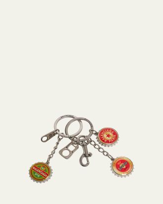 Balenciaga Mens Beer Cap Logo Keychain