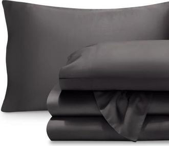 Bare Home TENCEL Lyocell Sheet Set in Forged Iron Grey at Nordstrom, Size Twin X-Long