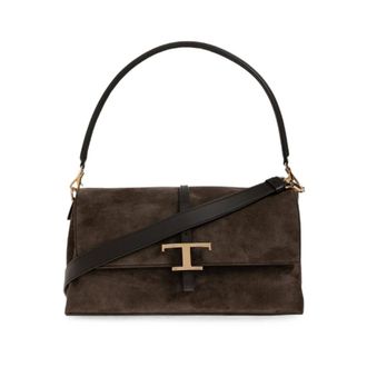 Tod's T Timeless Shoulder Bag - female - Tods - Shoulder Bags - Brown - ONE SIZE - Bags